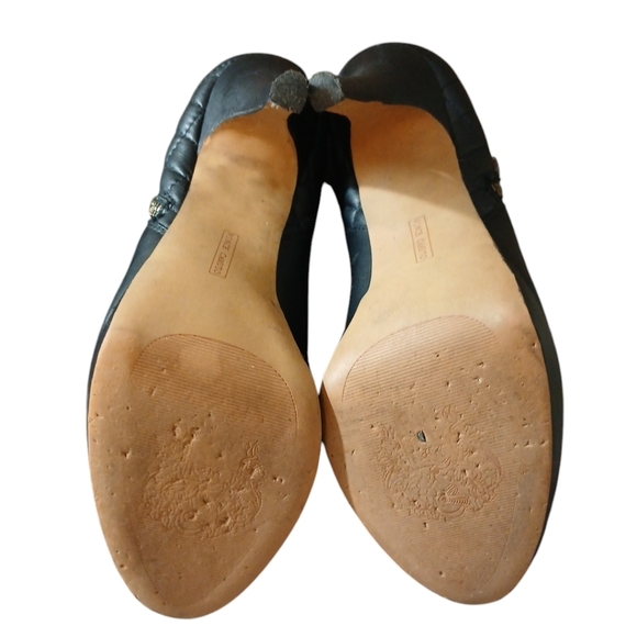 Vince Camuto Engenia Black Leather Ankle Boots High Heeled Platform Booties sz 6 - Picture 11 of 15